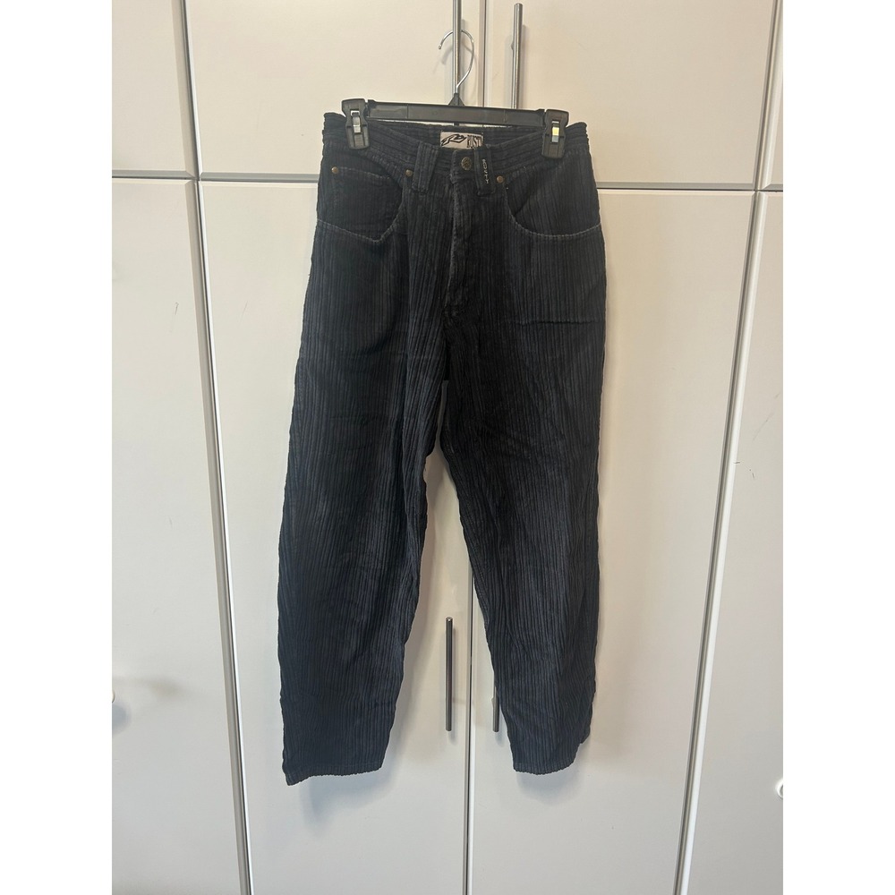 Vintage‎ Rusty Wide Wale Corduroy Pants Mens Faded Black Retro Skate Trousers